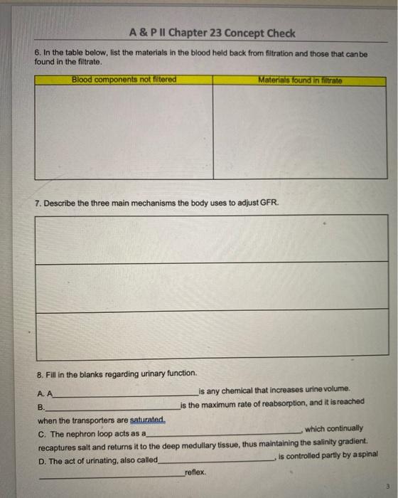 Solved A&amp;P ll Chapter 23 Concept Check 6. In the table | Chegg.com