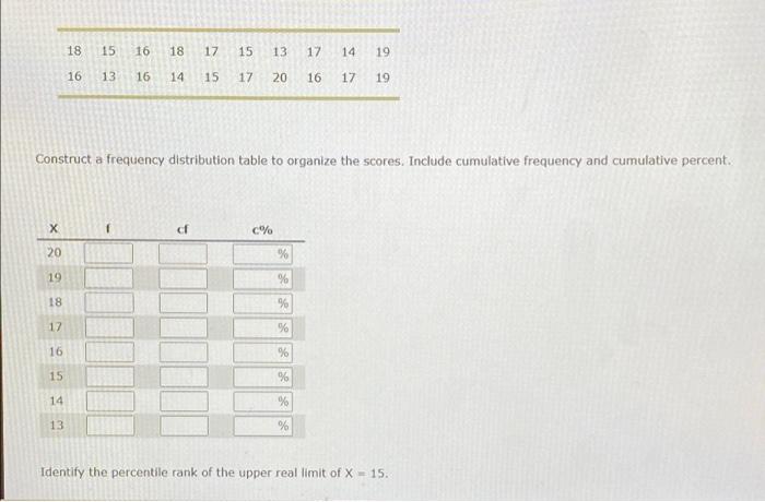 Solved 18 15 16 18 17 15 13 17 14 19 16 13 16 14 15 17 20 16 | Chegg.com