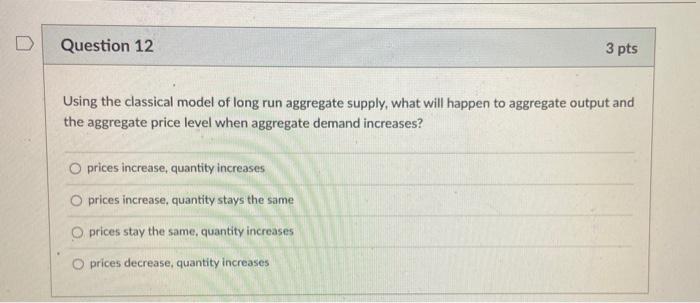 Solved Question 12 3 pts Using the classical model of long | Chegg.com