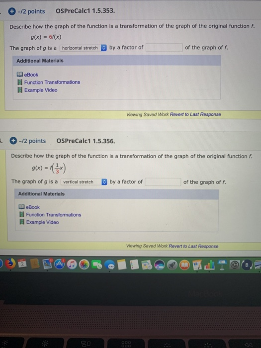 Solved OSPreCalc1 1.5.353. -12 points Describe how the graph | Chegg.com