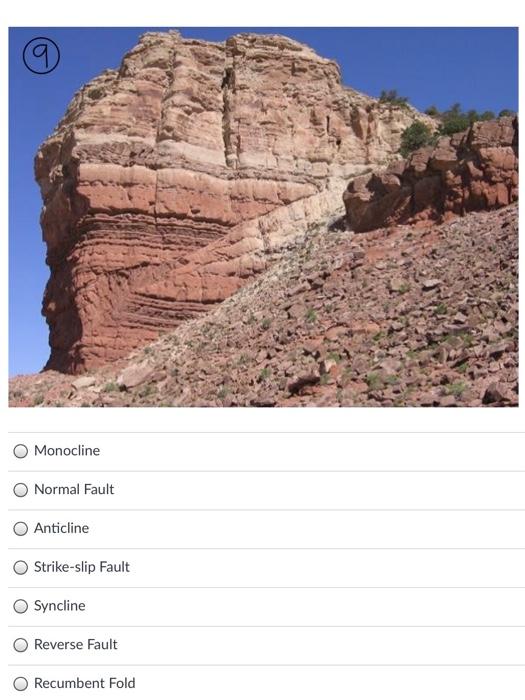 Solved Identify the most prominent geologic structure in the | Chegg.com