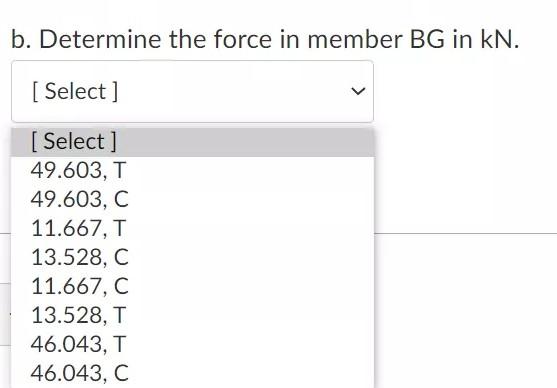 Solved Analyze the truss shown below if V=38 kN and H=43 kN | Chegg.com