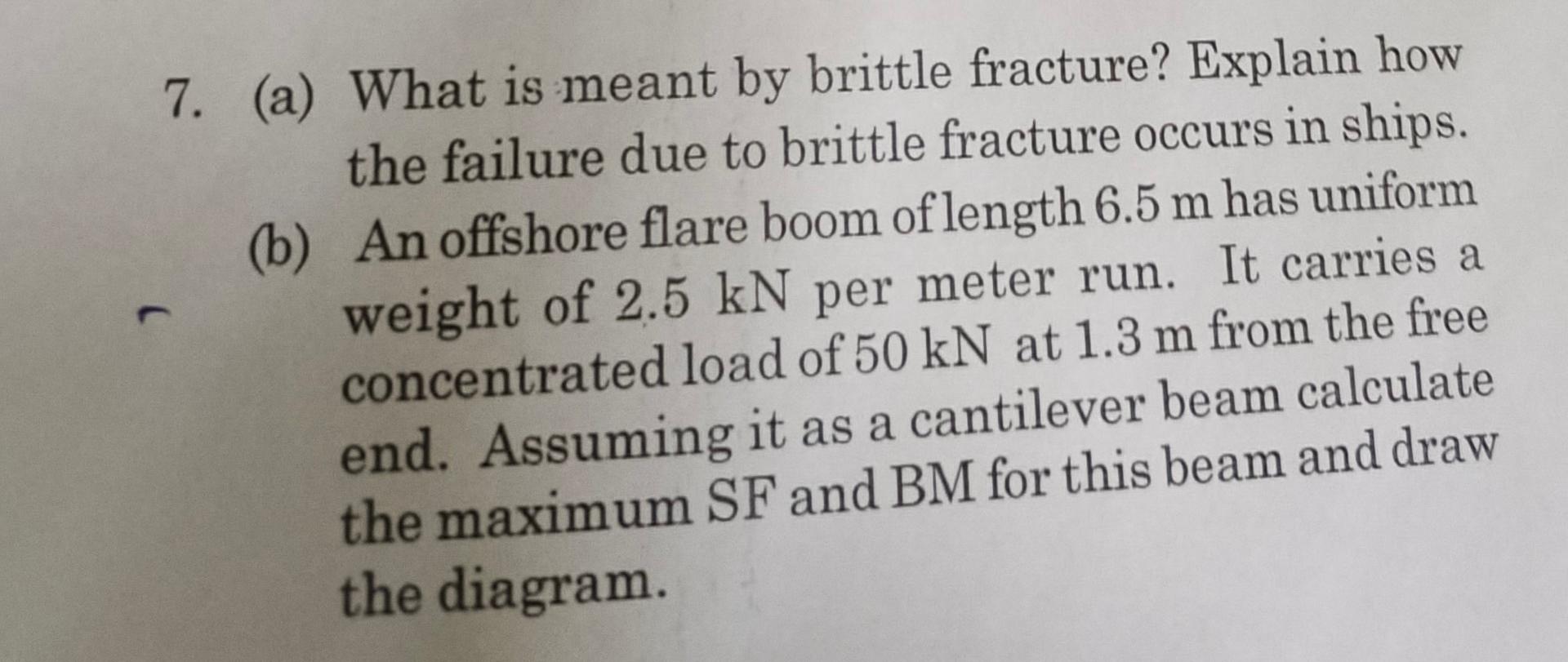 Solved (a) What Is Meant By Brittle Fracture? Explain How | Chegg.com