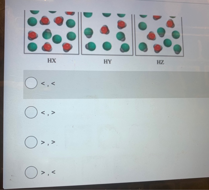 Solved The diagrams show three weak acids HA (A = X, Y, or | Chegg.com