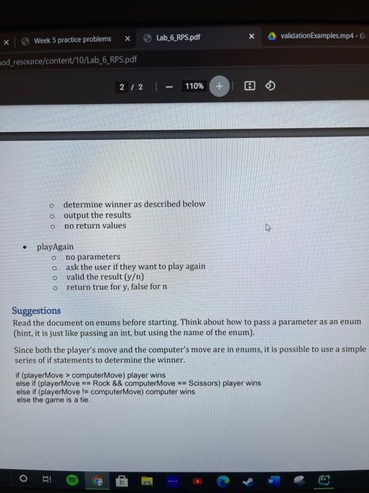 Solved Week 5 practice problems X Lab_6_RPS.pdf | Chegg.com