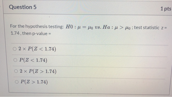 Solved Type I error is failure to reject a false null | Chegg.com