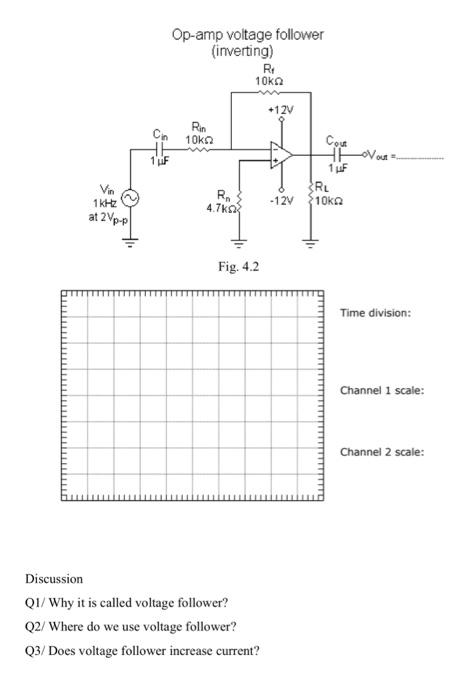 Solved Discussion Q1/ Why It Is Called Voltage Follower? Q2/ | Chegg.com