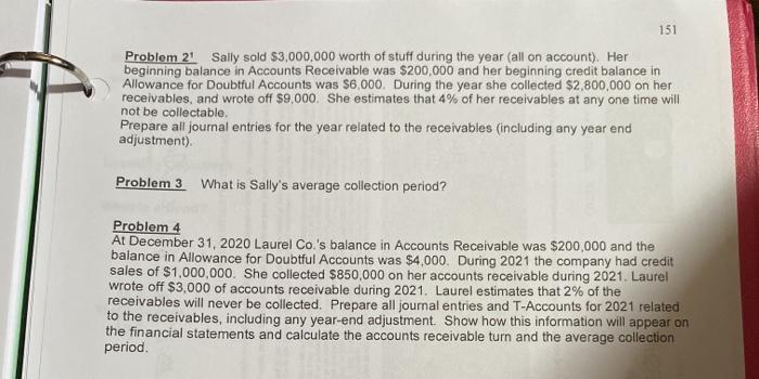 Solved 151 Problem 2' Sally sold $3,000,000 worth of stuff | Chegg.com