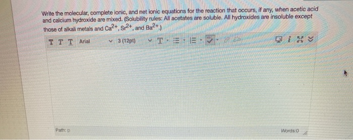 Solved Write the molecular, complete ionic, and net ionic | Chegg.com