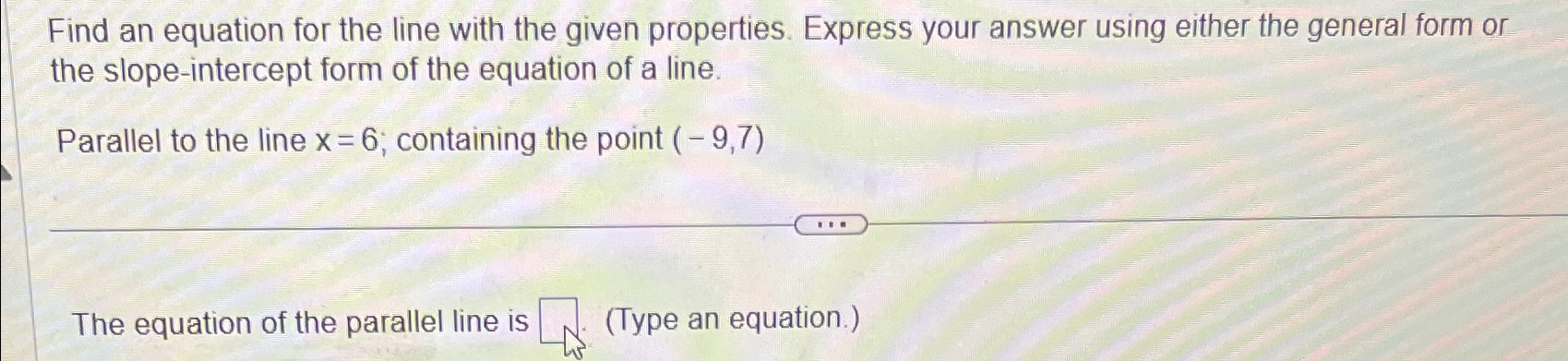 Solved Find An Equation For The Line With The Given | Chegg.com