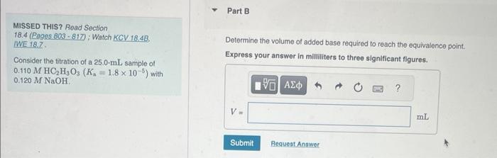 Solved Consider The Titration Of A 25.0mL Sample Of 0.110M | Chegg.com