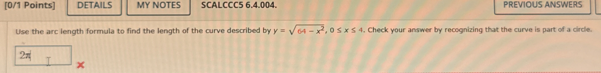 Solved Use The Arc Length Formula To Find The Length Of The Chegg Com