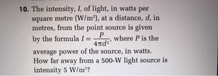 Light watts deals per square meter