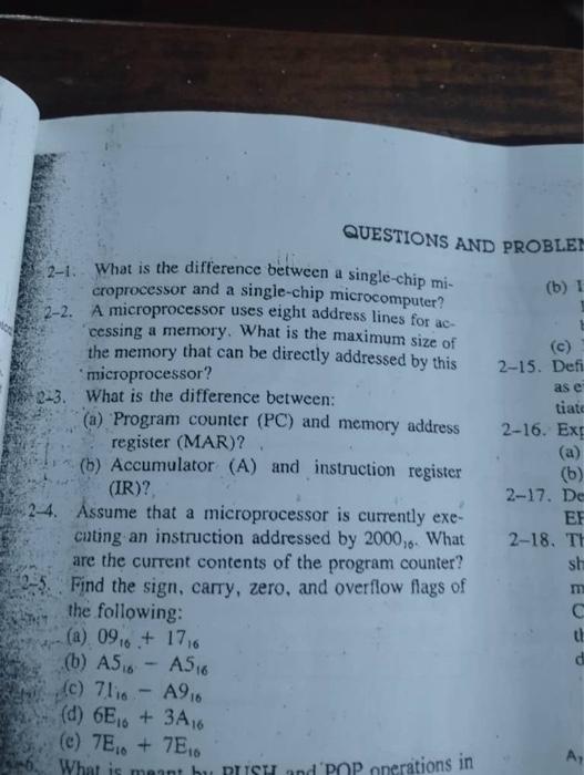 Solved QUESTIONS AND PROBLEI 2-1. What is the difference | Chegg.com