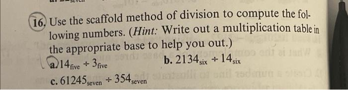 Solved 16. Use the scaffold method of division to compute | Chegg.com