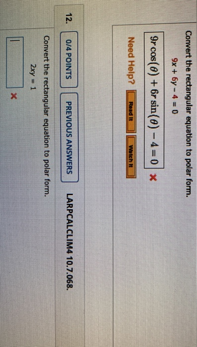 solved-convert-the-rectangular-equation-to-polar-form-9x-chegg