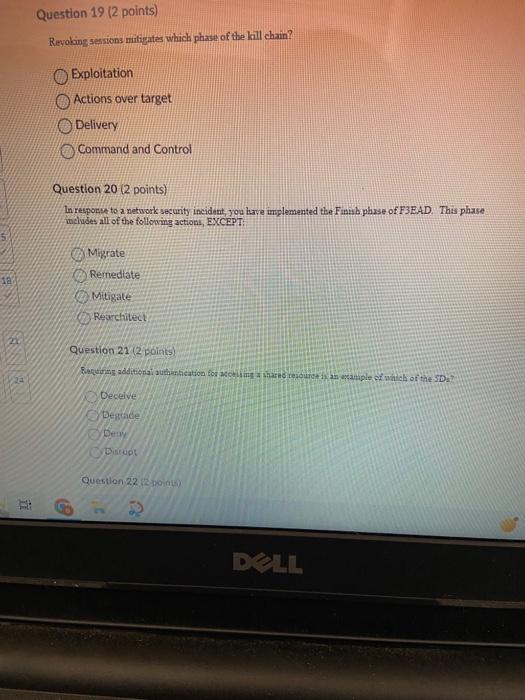 Solved Question 19 (2 points) Revaling ses sions mitigates | Chegg.com