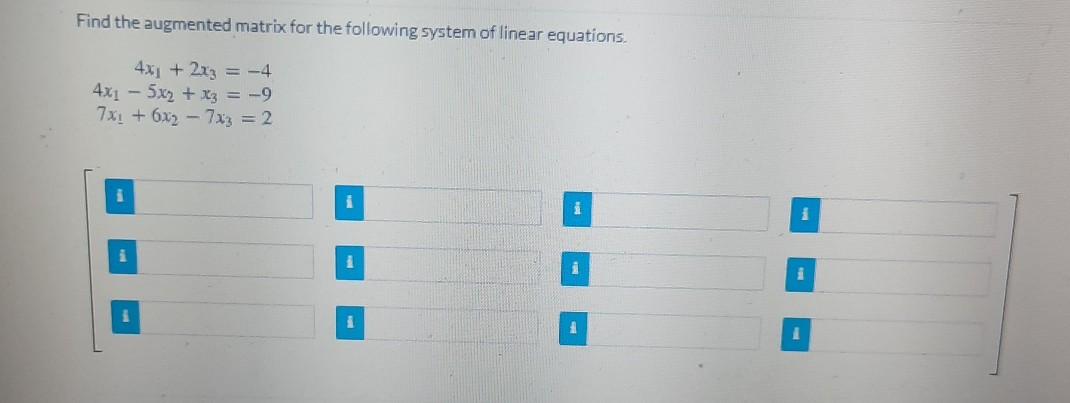 Solved Current Attempt in Progress Find a system of linear | Chegg.com