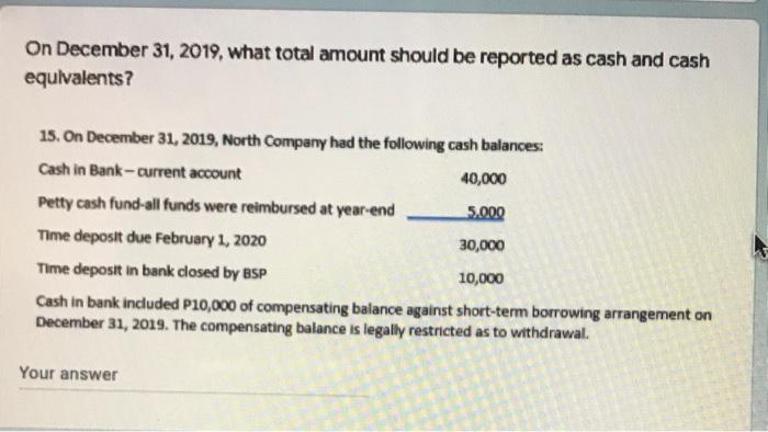 Solved On December 31 2019 what total amount should be Chegg