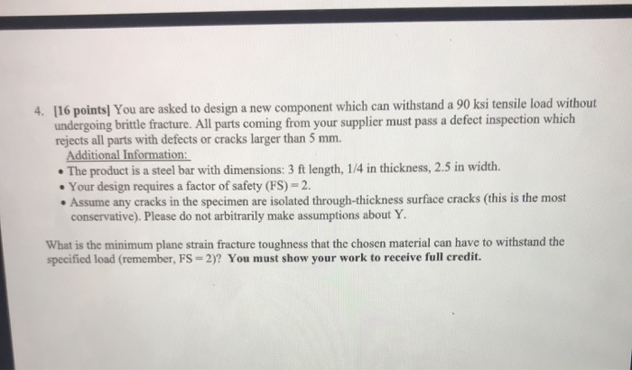 Solved 4. [16 points) You are asked to design a new | Chegg.com
