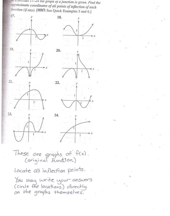 Solved Exercises 11-24 the graph of a function is given. | Chegg.com