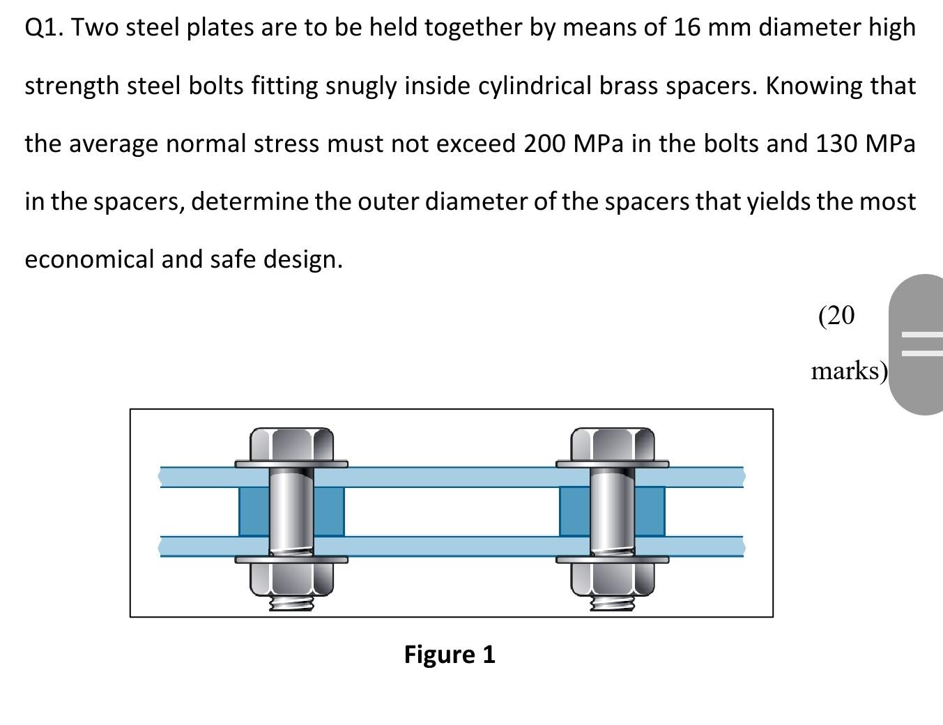 solved-q1-two-steel-plates-are-to-be-held-together-by-means-chegg