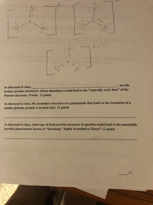 Solved As Discussed In Class Are The Tertiary Protein St