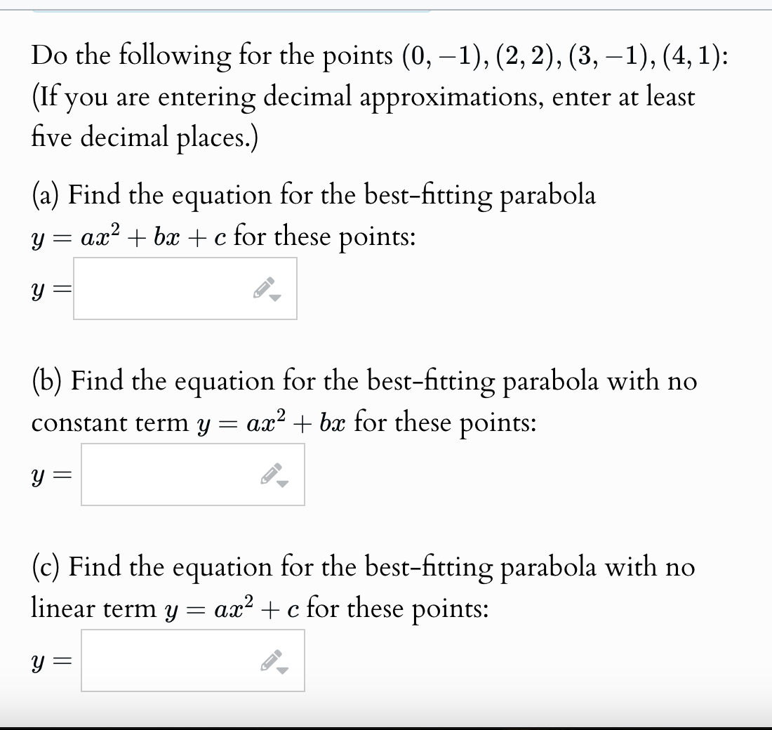 Solved Do the following for the points | Chegg.com