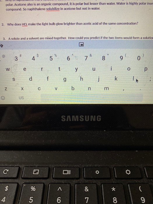 Solved polar. Acetone also is an organic compound, it is