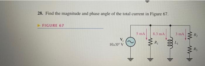 Solved 28. Find the magnitude and phase angle of the total | Chegg.com