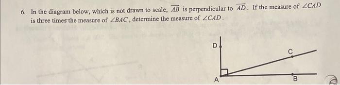 Solved 6. In The Diagram Below, Which Is Not Drawn To Scale, | Chegg.com