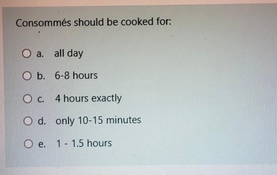 Solved The temperature range for poaching is Select one O