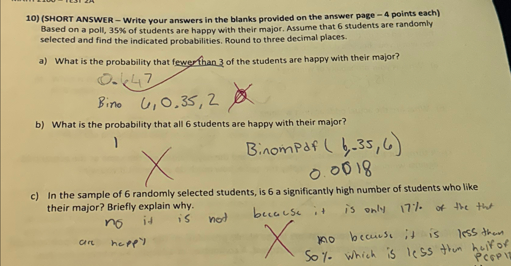 Solved (SHORT ANSWER - ﻿Write your answers in the blanks | Chegg.com