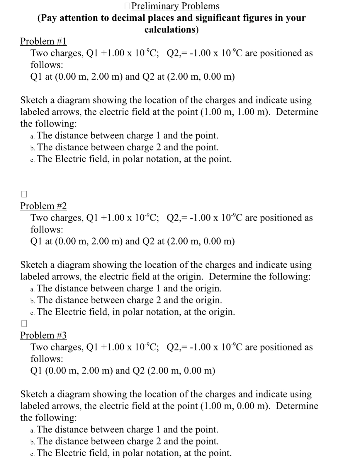 Solved ﻿Preliminary Problems(Pay attention to decimal | Chegg.com
