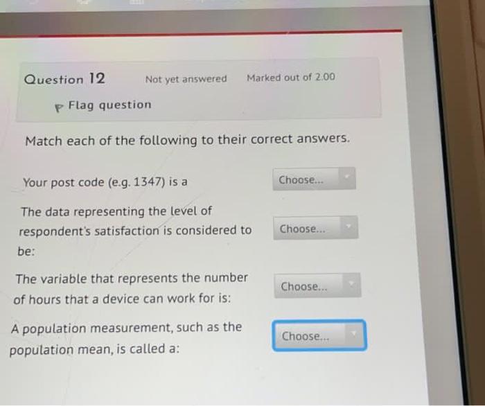 Solved Marked out of 2.00 Question 12 Not yet answered p | Chegg.com