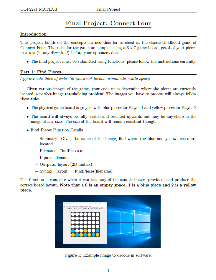 Solved MATLAB Coding please.This is a project for a MATLAB | Chegg.com