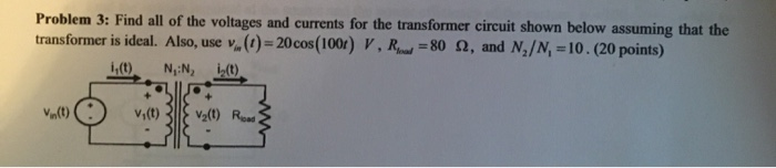 Solved Problem 3: Find all of the voltages and currents for | Chegg.com