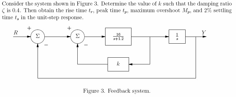 Solved Consider the system shown in Figure 3. Determine the | Chegg.com