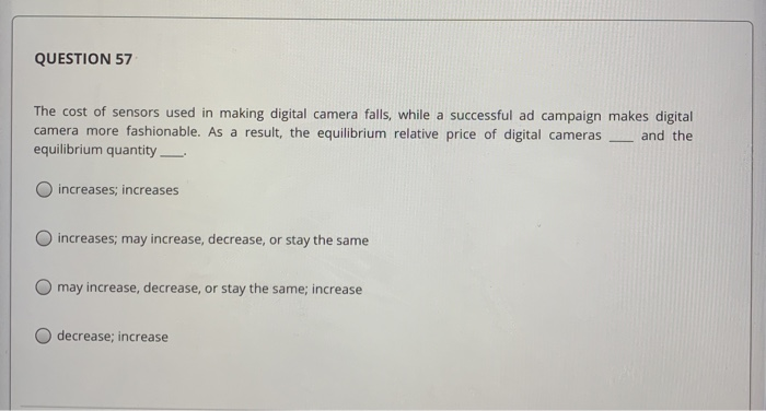 Solved QUESTION 57 The cost of sensors used in making | Chegg.com