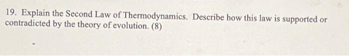 the second law of thermodynamics argues the theory of evolution