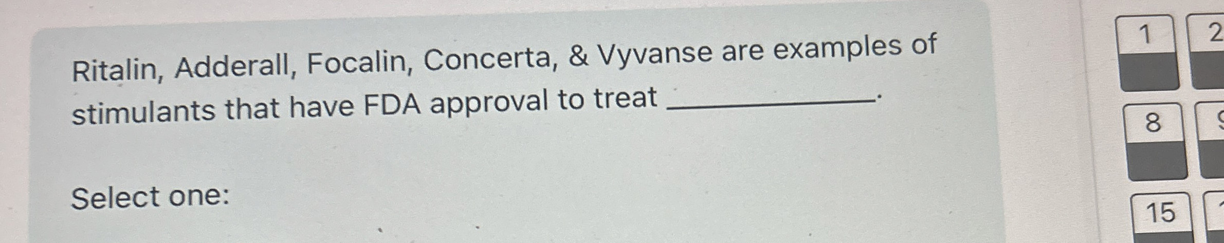 Solved Ritalin, Adderall, Focalin, Concerta, & Vyvanse Are | Chegg.com