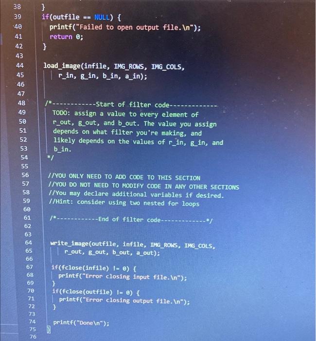 Solved For this section, you'll modify an image represented | Chegg.com