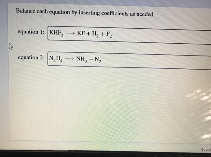Solved son 3 of 12 Balance the equations by inserting | Chegg.com
