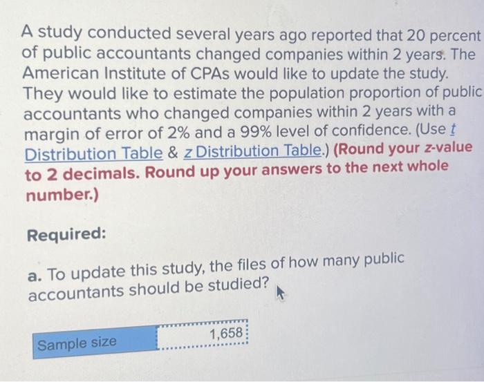 Solved A study conducted several years ago reported that 20