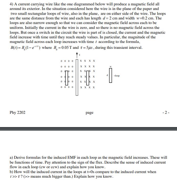 Solved A current carrying wire like the one diagrammed below | Chegg.com