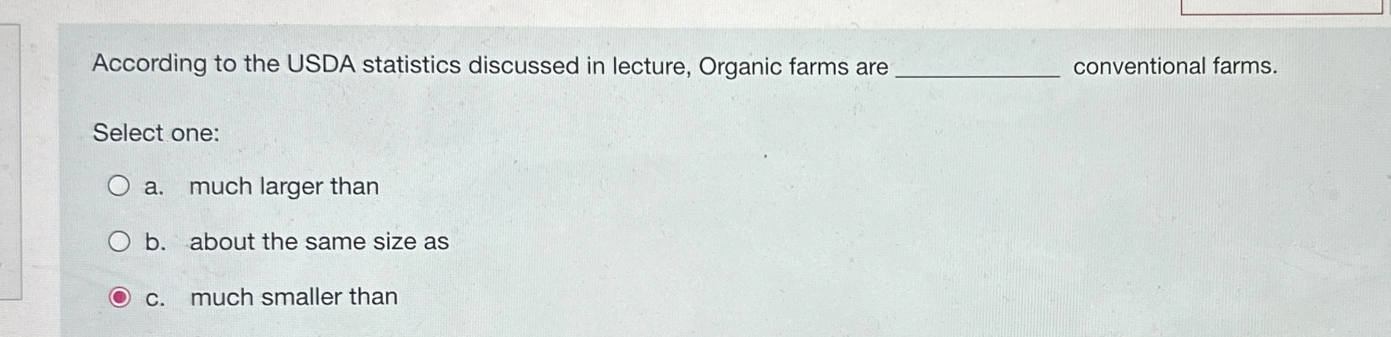 Solved According to the USDA statistics discussed in | Chegg.com