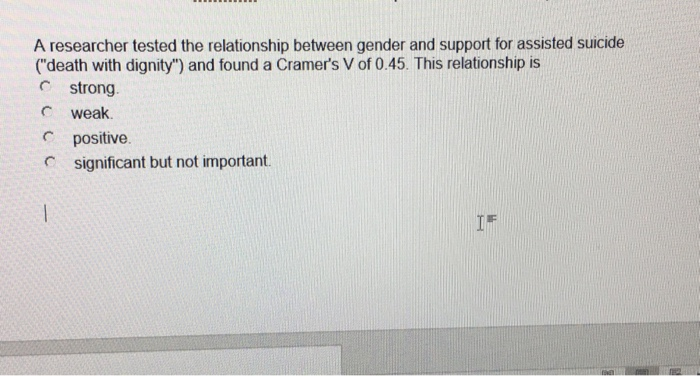 Solved A Researcher Tested The Relationship Between Gender Chegg