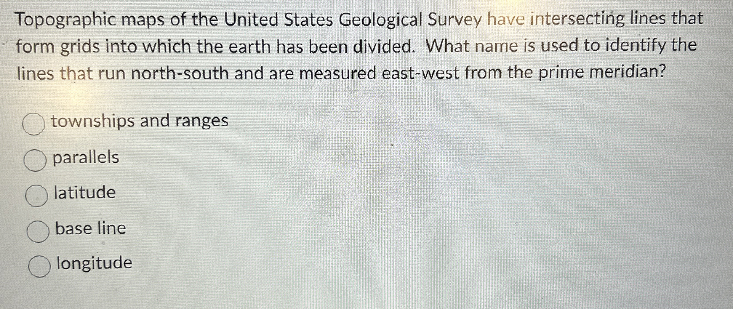 Solved Topographic maps of the United States Geological | Chegg.com
