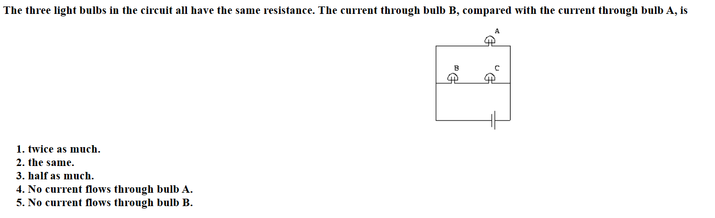 Solved The three light bulbs in the circuit all have the | Chegg.com