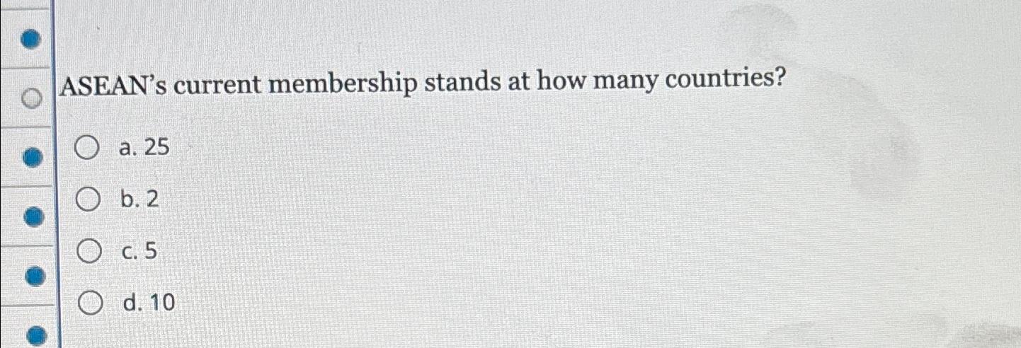 ASEAN S CURRENT MEMBERSHIP STANDS AT HOW MANY COUNTRIES visual data 4